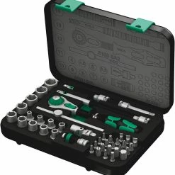 Wera 8100 SA 2 Jeu Cliquet Zyklop Speed à Carré 1/4" Métrique