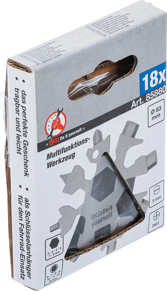 BGS Technic Outil Multifonctionnel 18 En 1 Acier Inoxydable 6 BGS Technic Outil Multifonctionnel 18 En 1 Acier Inoxydable – Image 6