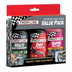 Finish Line Premium Bike Care Value Pack Kit D'entretien 3 X 120ml